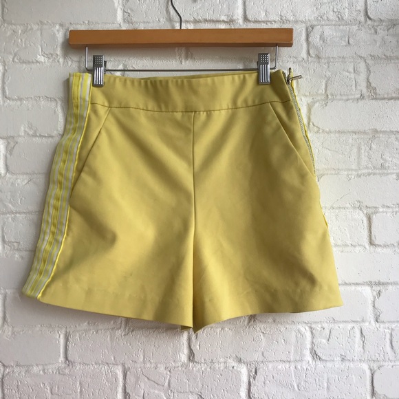 Zara Yellow High Waisted Shorts Sz Small - Picture 1 of 8